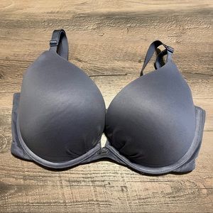 34DD - VICTORIA’s SECRET Smooth Gray “Fabulous” Plunge Push-up Bra